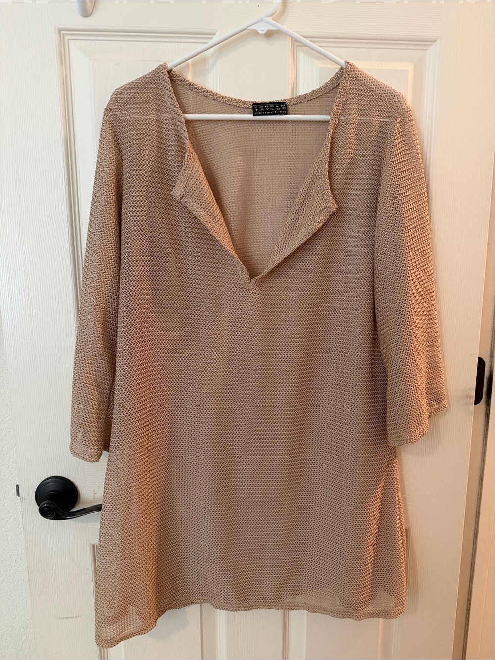 Jordan Taylor Beige Knit Swim Coverup